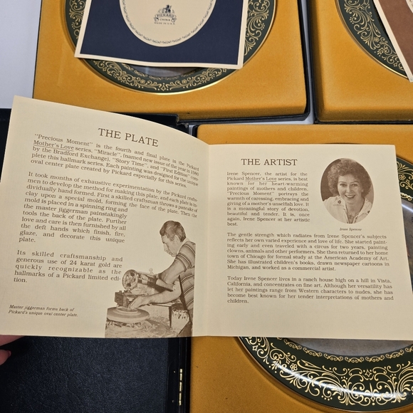 Pickard "Precious Moments" by Irene Spencer Decorative Plates Of 3 Vintage W Box - Picture 14 of 16